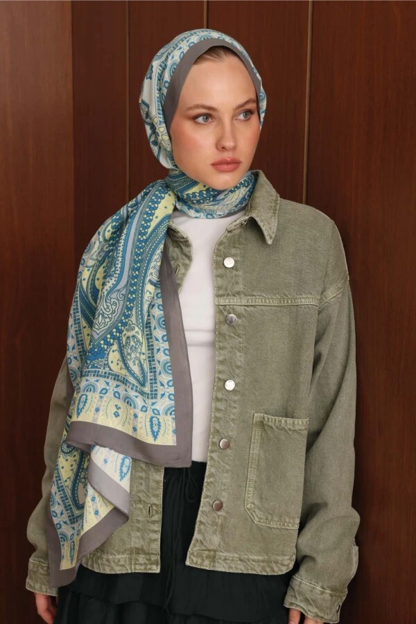 Okyanus Işıltısı Floş Viskon Şal