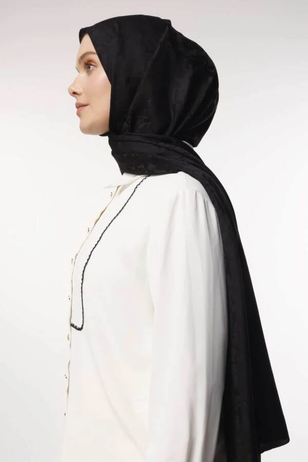 Brokar Desen Şal / Siyah