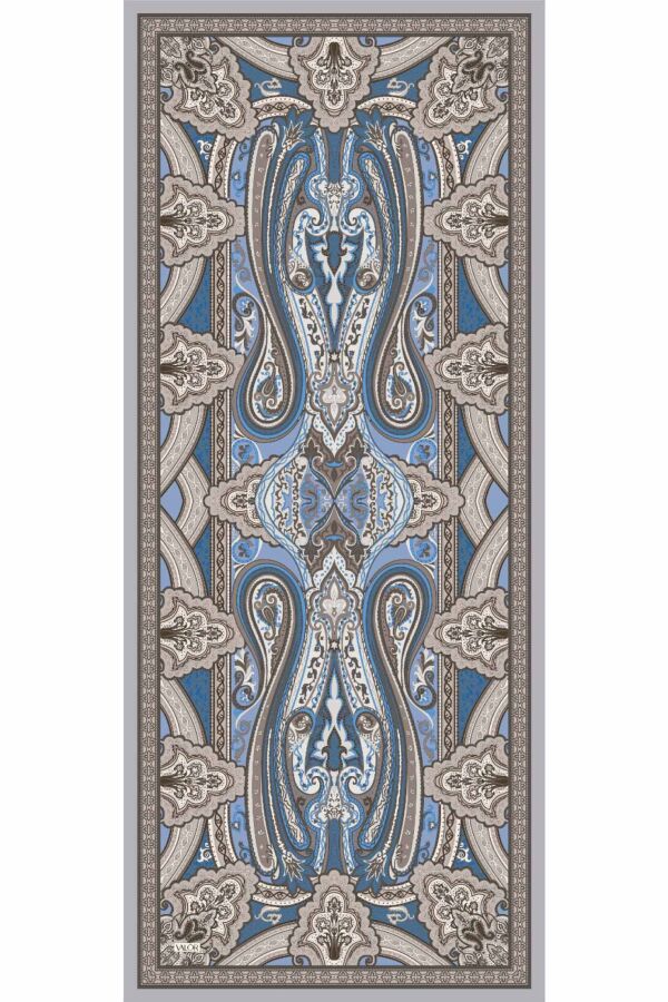 Retro Desen Şal / Fırtına Gri