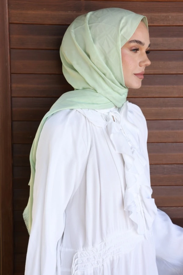 Duman Yeşili Logo Desen Şal