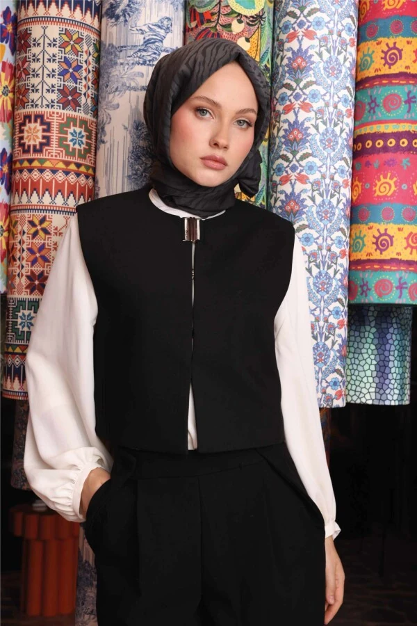 Zebra Desen Şal / Antrasit