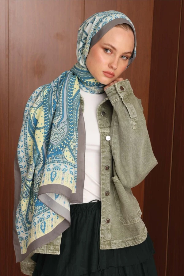 Okyanus Işıltısı Floş Viskon Şal