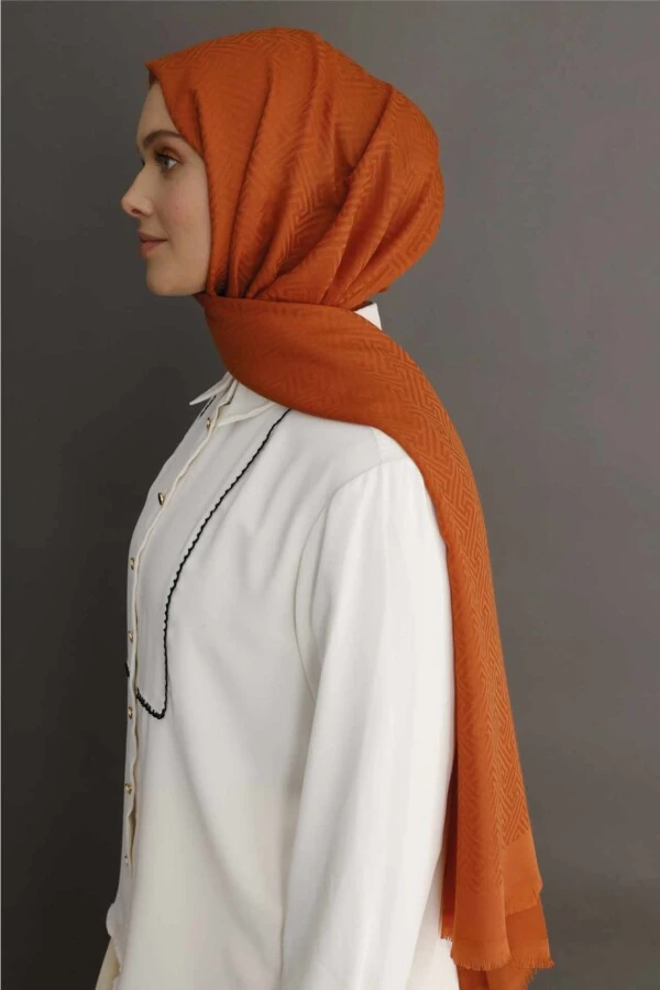 Labirent Desen Şal / Mandalin