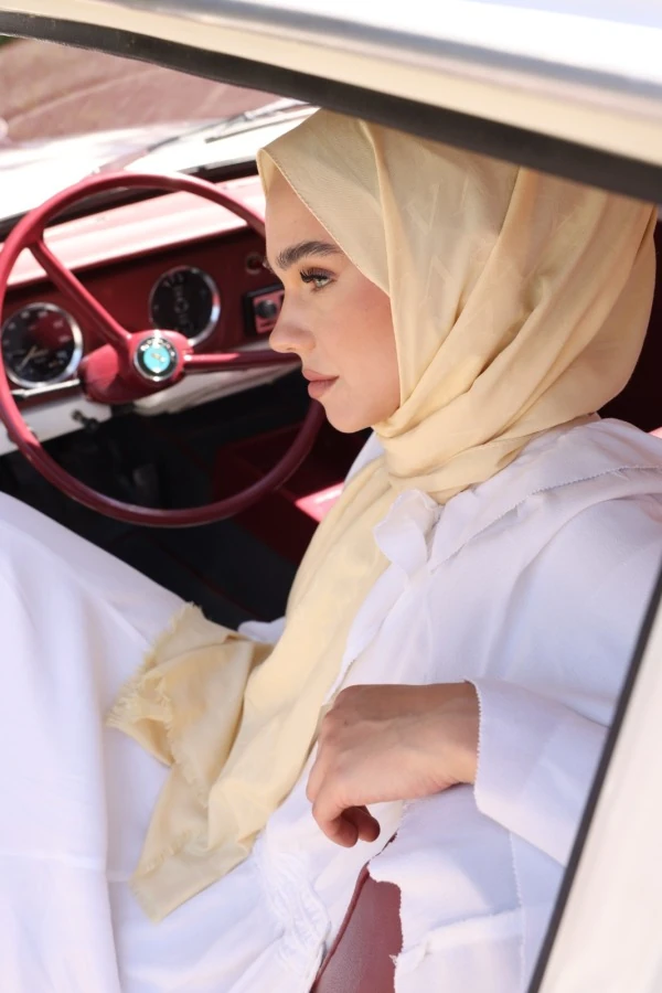 Butter Yellow Monogram Desen Şal