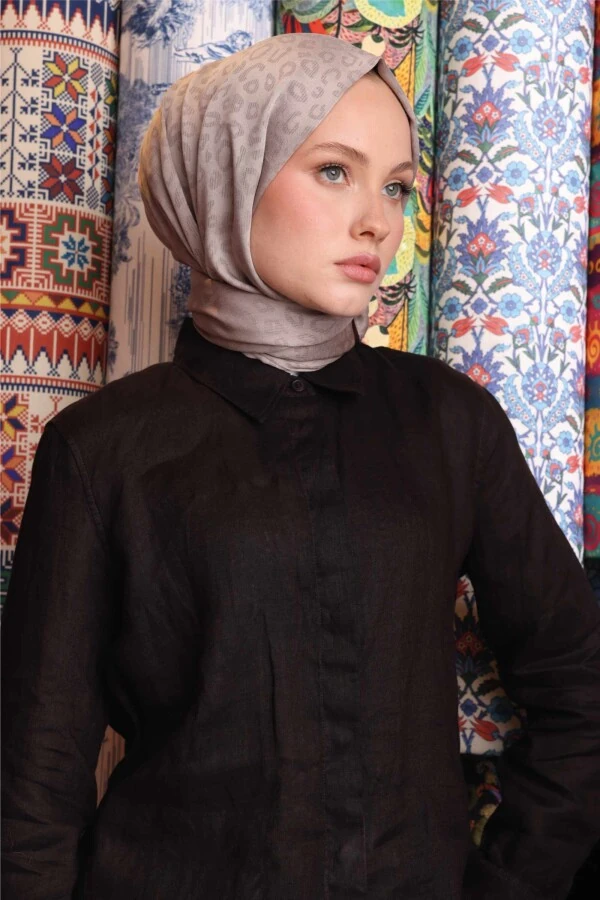 Leopar Desen Şal / Taş