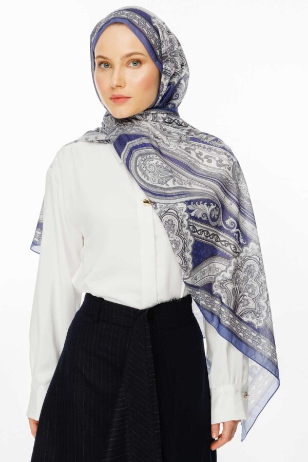 Retro Desen Şal / Tatlı Lavanta