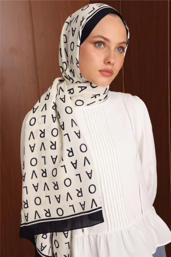 Lacivert Floş Viskon Şal