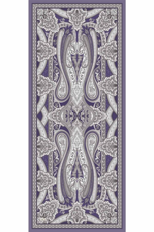 Retro Desen Şal / Tatlı Lavanta