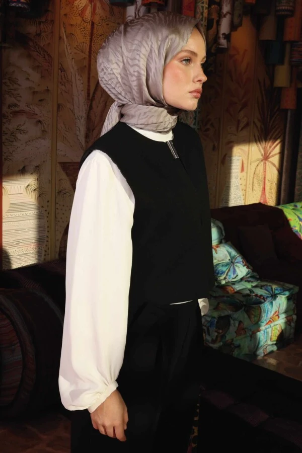 Zebra Desen Şal / Taş