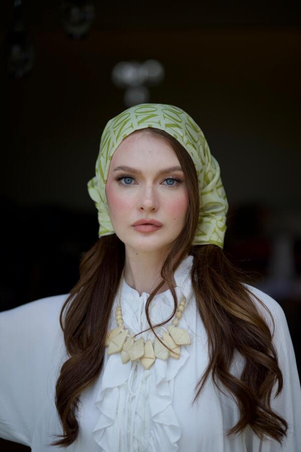 Monogram Desen Şal / Butter Yellow