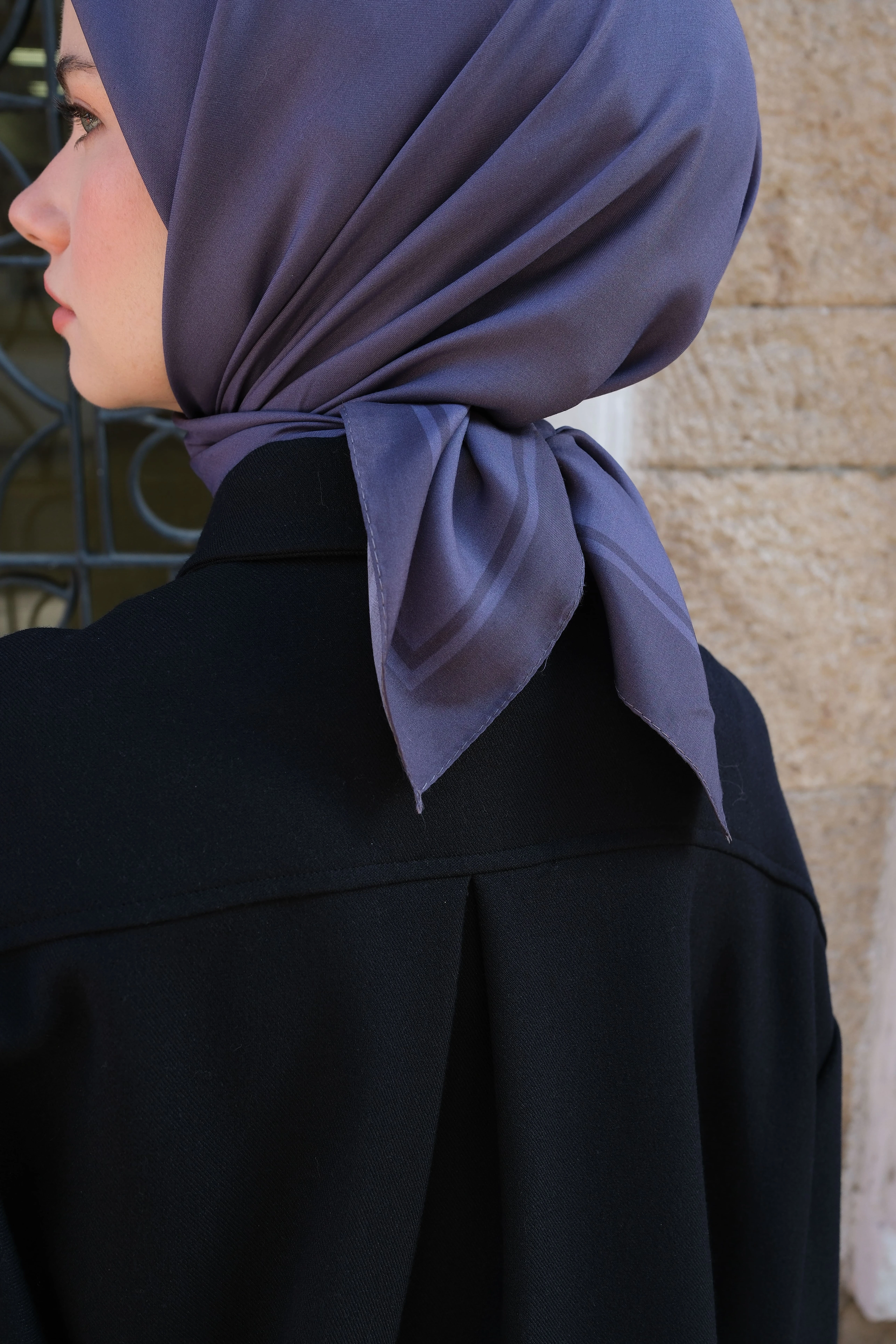 MORCİVERT FLOŞ VİSKON EŞARP