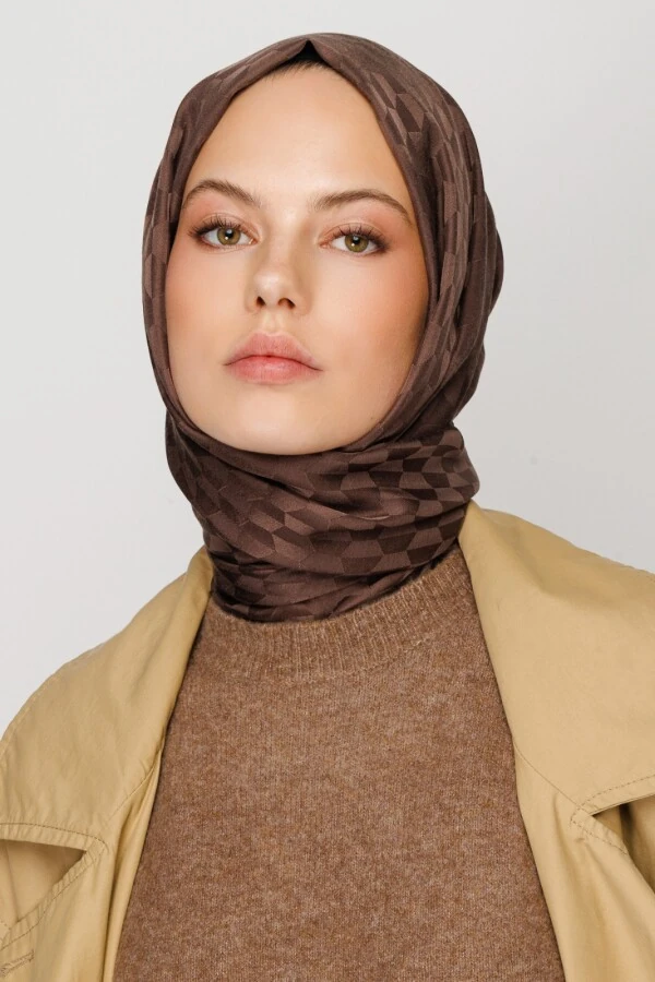 BADEMİ QOZA DESEN İPEKSİ JAKAR ŞAL