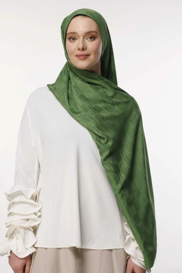 İcon Desen Şal / Enginar Yeşili