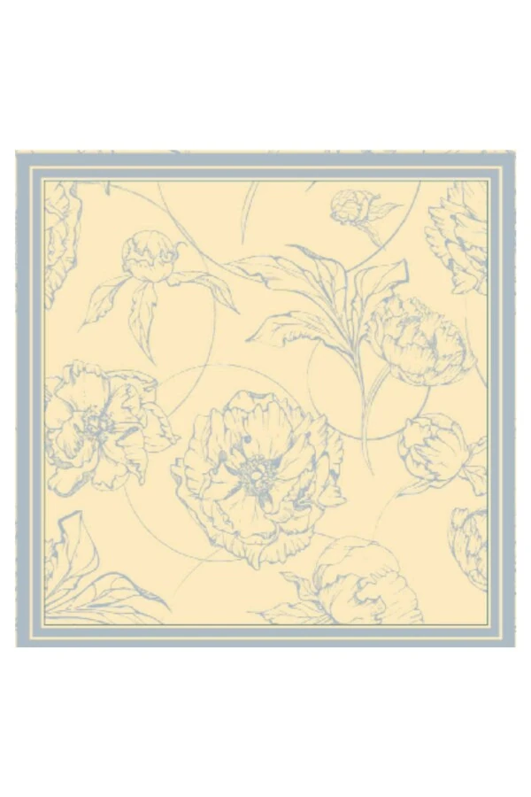 Rosery Floş Viskon Eşarp / Altın Pus