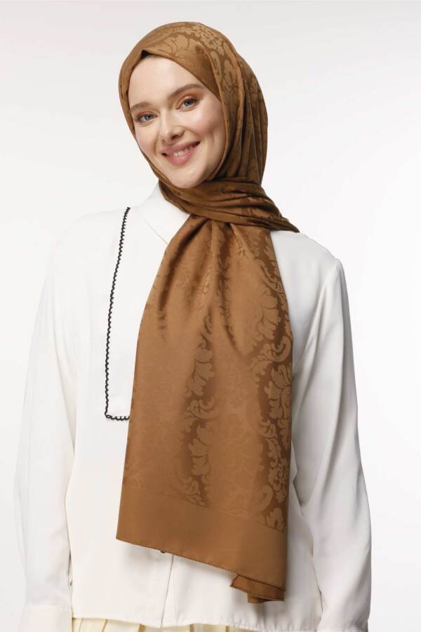 Brokar Desen Şal / Tütün Kahvesi