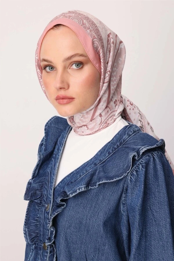 Peach Fuzz Floş Viskon Şal