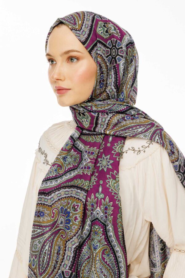 Rustik Desen Şal / Sümbül