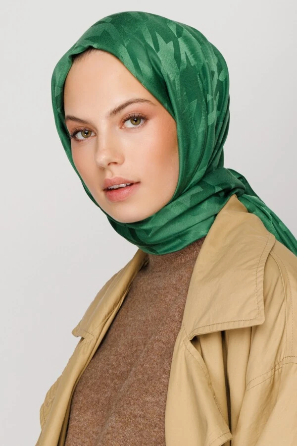 ÇAY AĞACI KAZAYAĞI DESEN İPEKSİ JAKAR  ŞAL