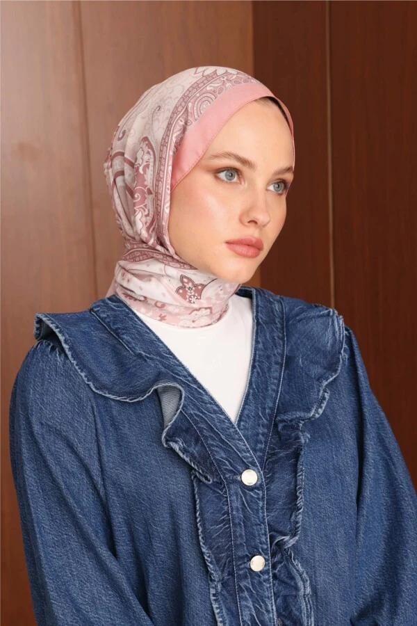 Peach Fuzz Floş Viskon Şal