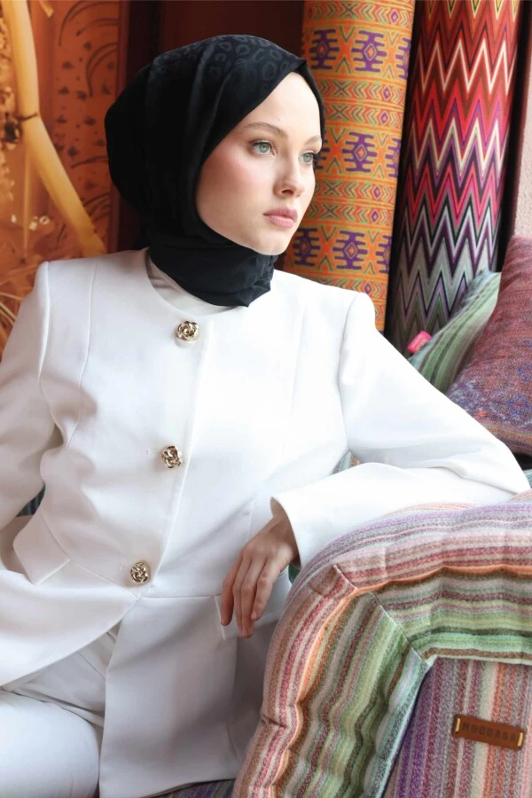 Leopar Desen Şal / Siyah