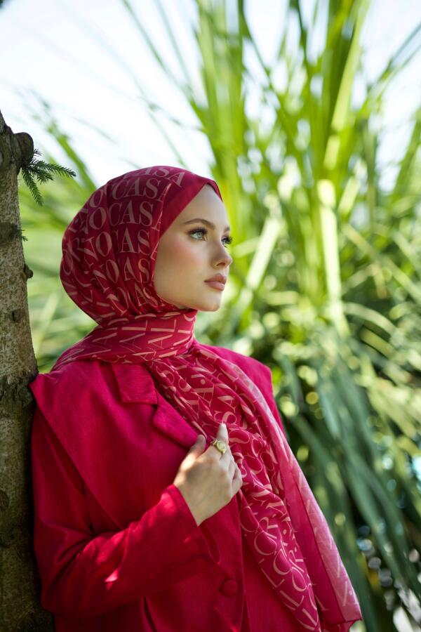 Monogram Desen Şal / Thulian Pink