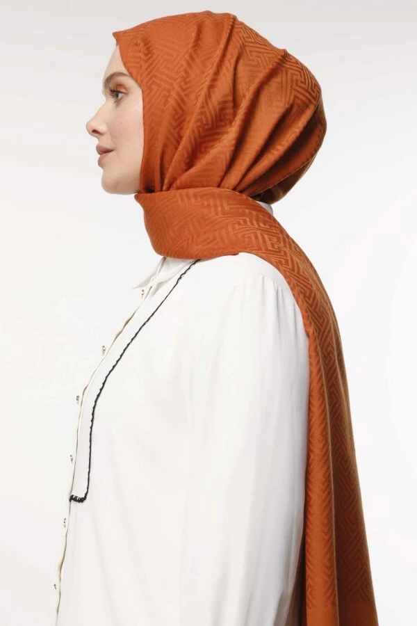 Labirent Desen Şal / Mandalin