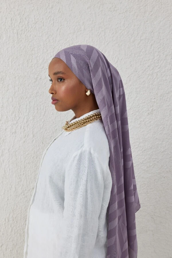 DEVE DİKENİ BALIKSIRTI DESEN JAKAR ŞAL