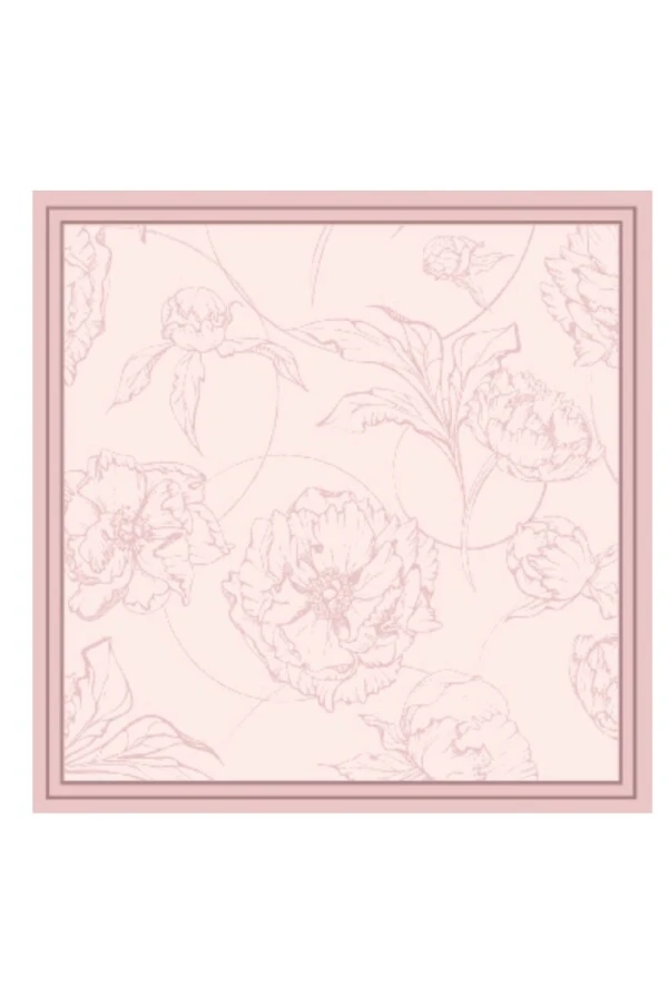 Rose Floş Viskon Eşarp / Açık Pudra