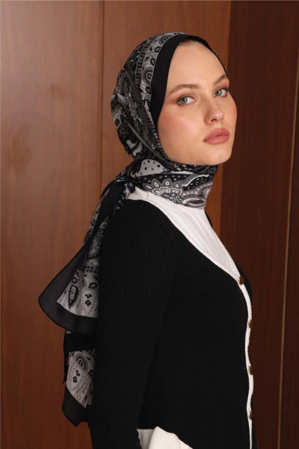 Black Floş Viskon Şal