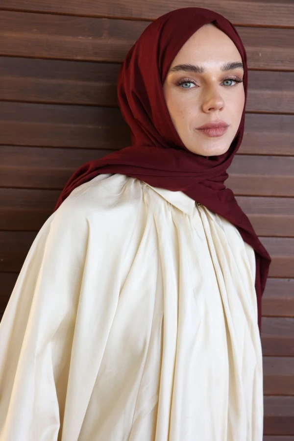 Kızılcık Monogram Desen Şal