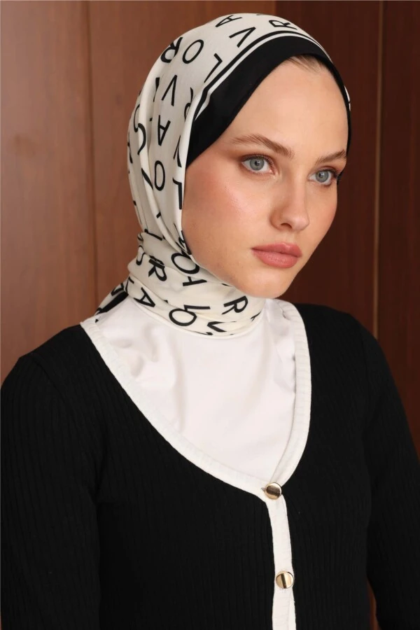 Siyah Floş Viskon Şal