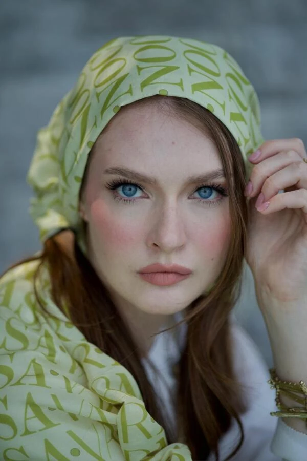 Monogram Desen Şal / Butter Yellow