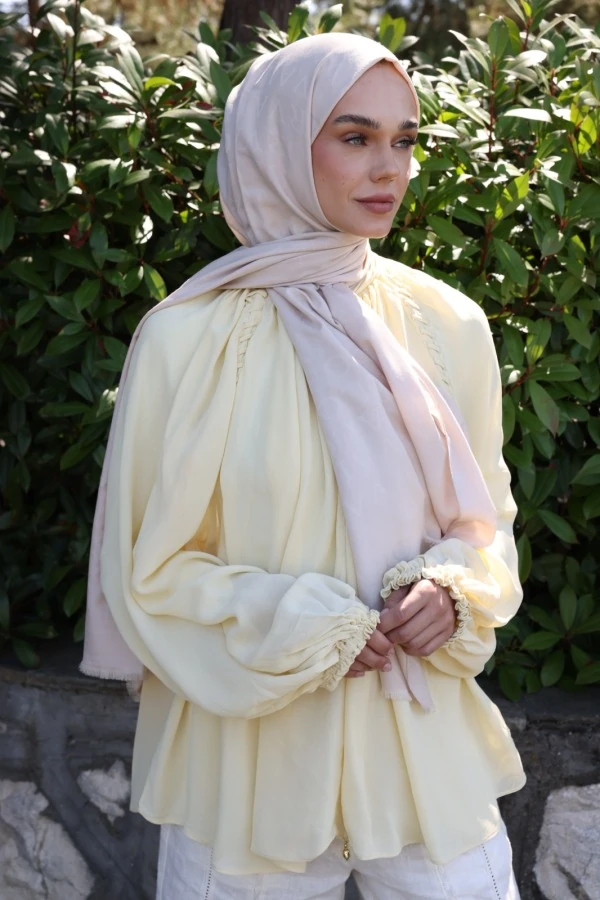 Karanfil Tozu Monogram Desen Şal