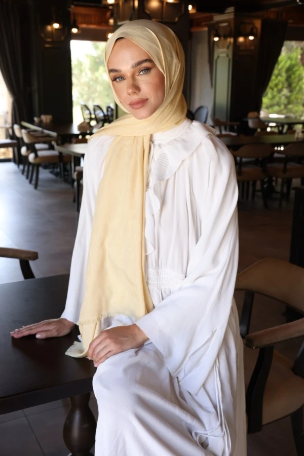 Butter Yellow Monogram Desen Şal