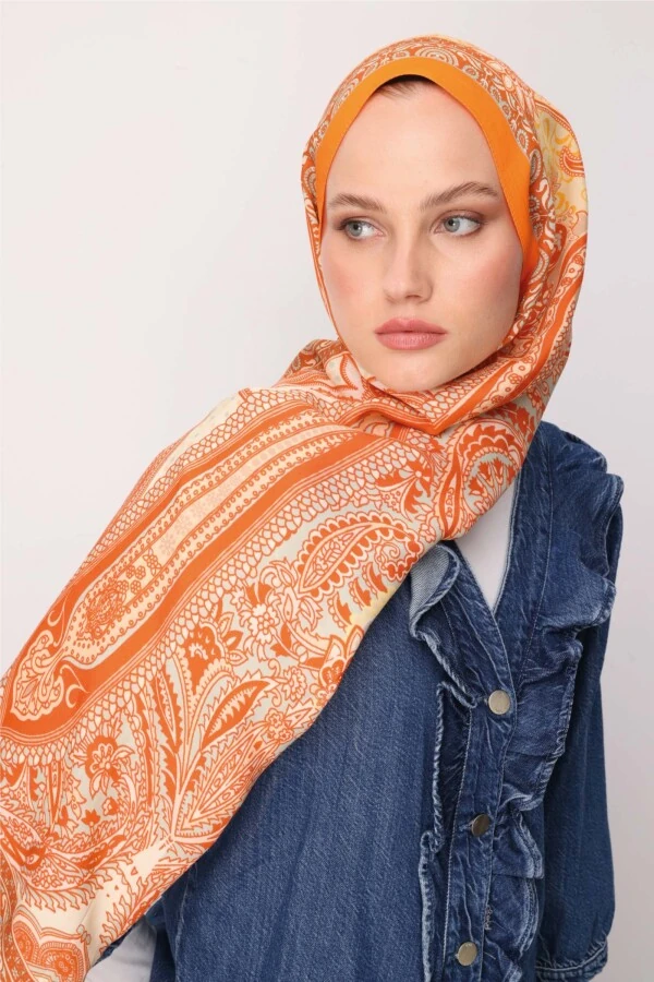 Amber Floş Viskon Şal