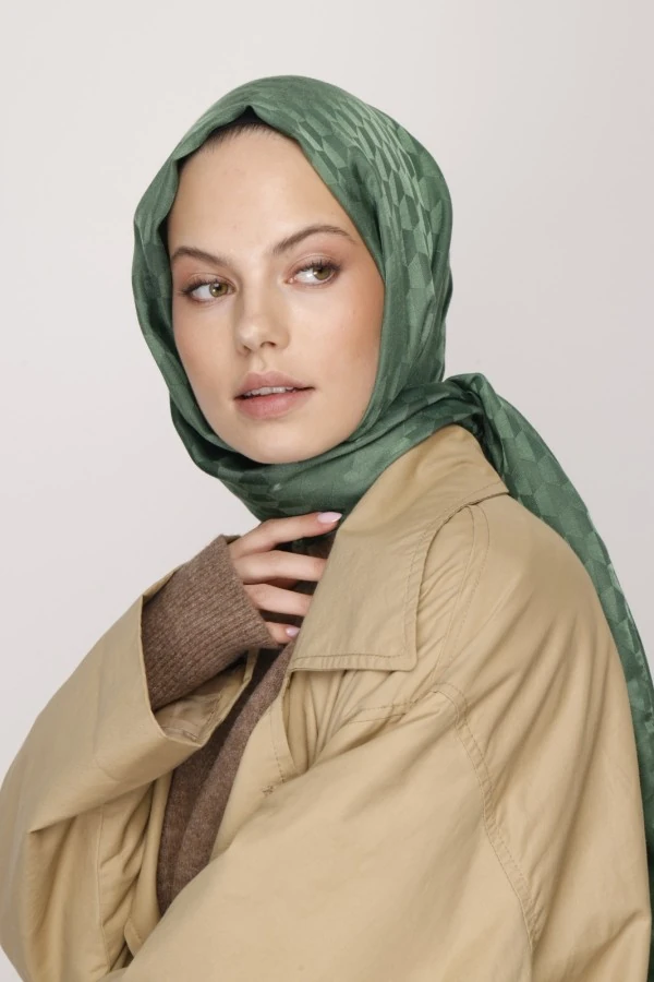 ÇAY AĞACI QOZA DESEN İPEKSİ JAKAR  ŞAL