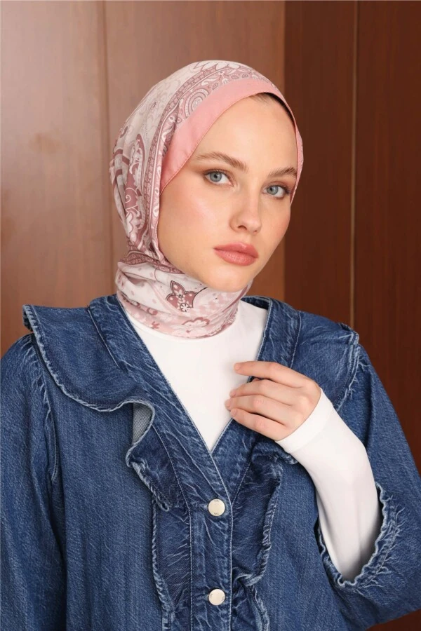 Peach Fuzz Floş Viskon Şal