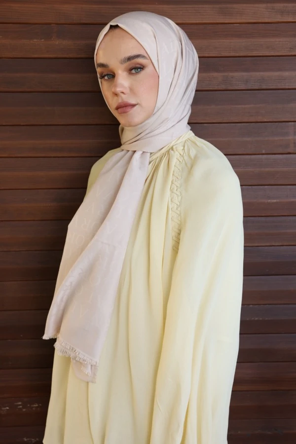 Karanfil Tozu Monogram Desen Şal