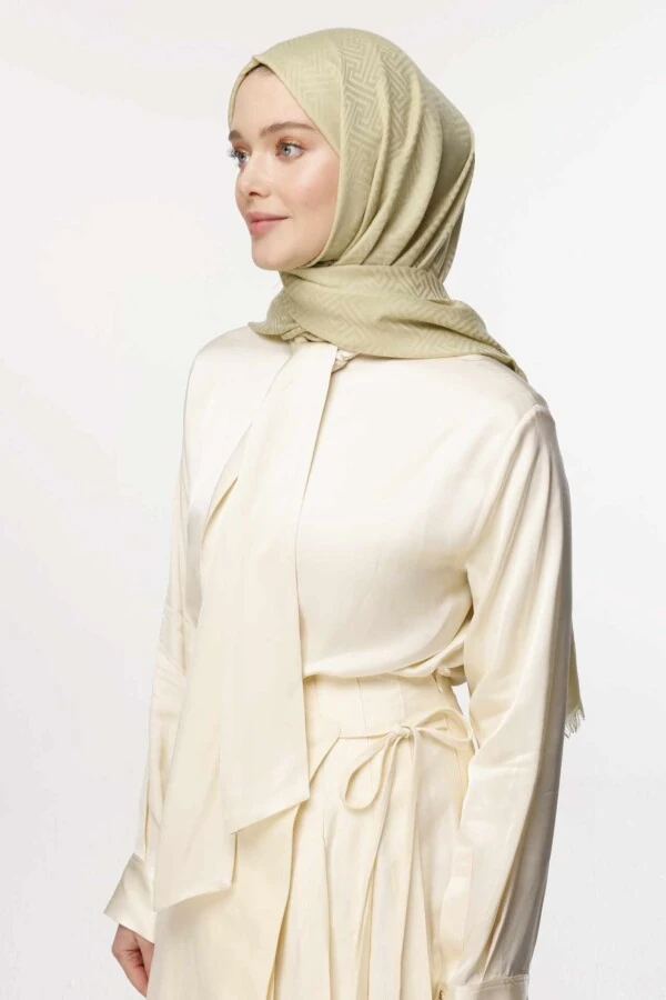 Labirent Desen Şal / Tereyağı Sarısı