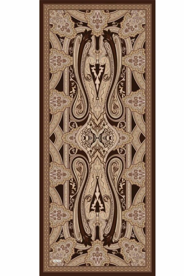 Retro Desen Şal / Kızıl Bordo