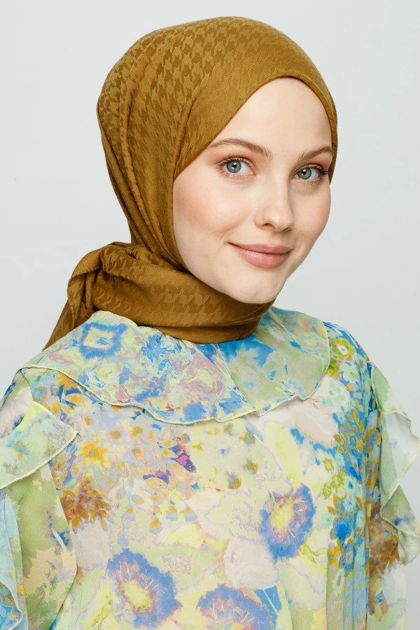 PAS YEŞİLİ KAZAYAĞI DESEN ŞAL