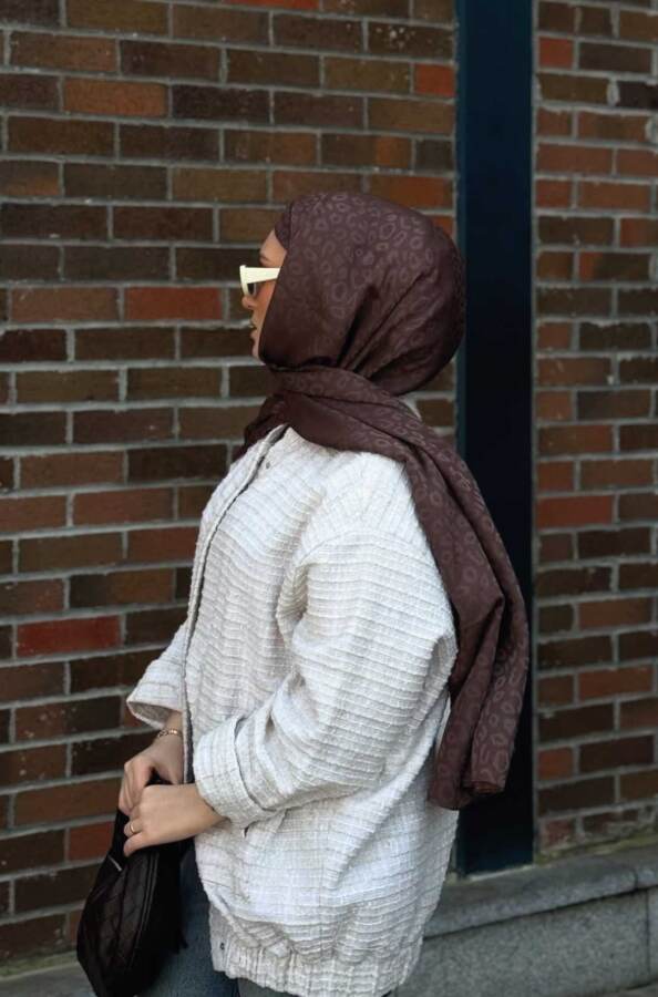 Şevval'in Tercihi Leopar Desen Şal / Bademi