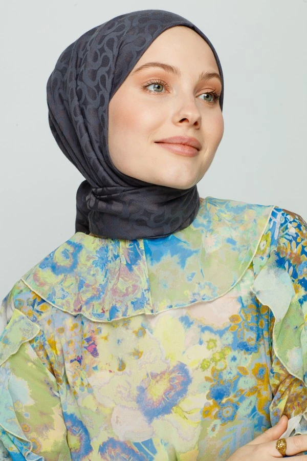 ANTRASİT BLOOM DESEN  ŞAL