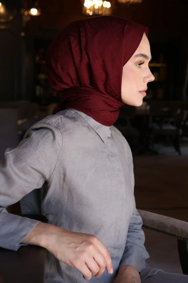 Kızılcık  Logo Desen Şal