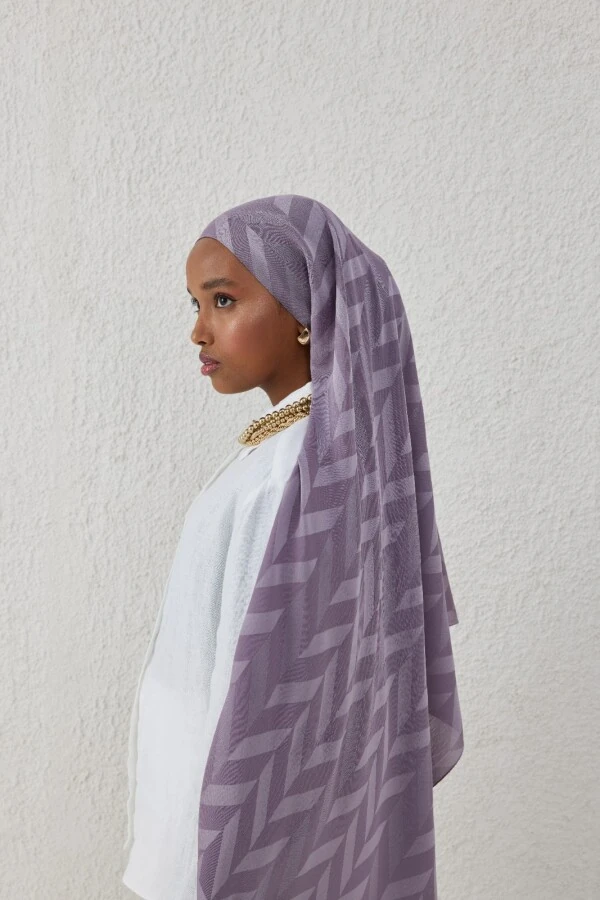 DEVE DİKENİ BALIKSIRTI DESEN JAKAR ŞAL