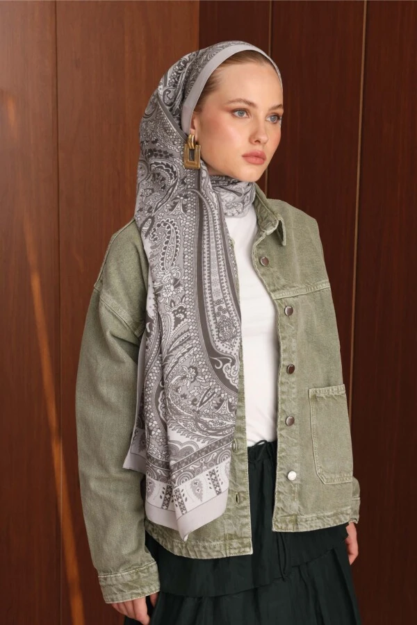 Agate Taşı Floş Viskon Şal