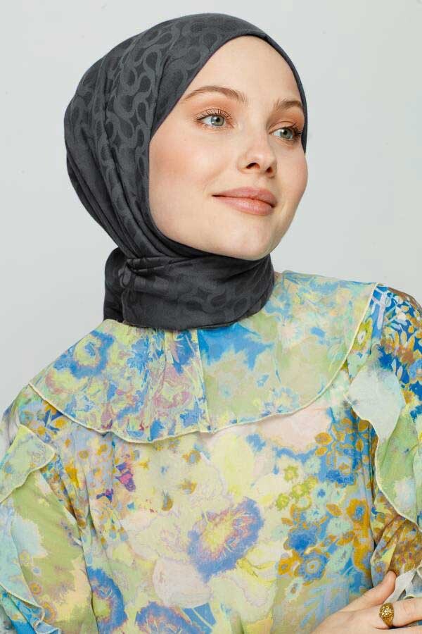 KÖMÜR BLOOM DESEN ŞAL