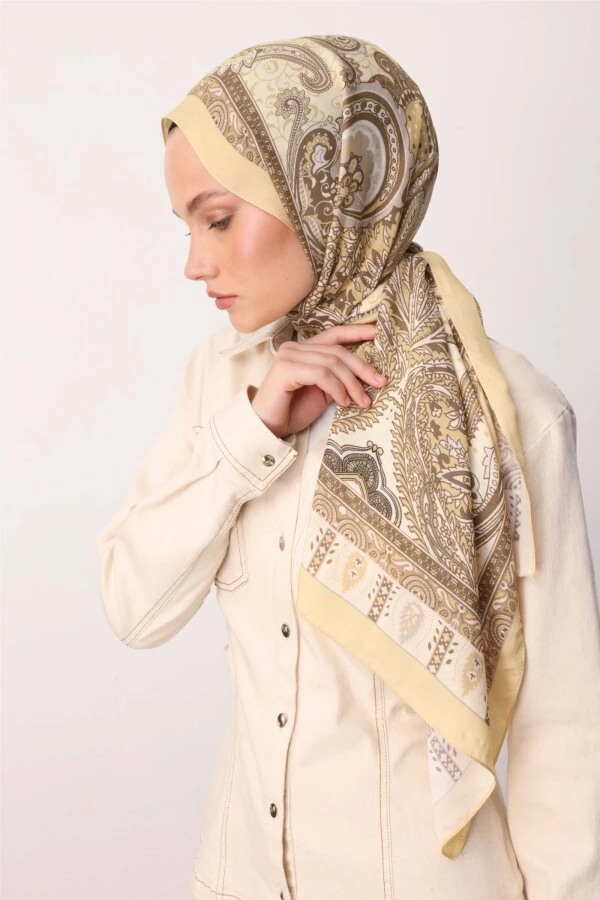 Zencefil Floş Viskon Şal