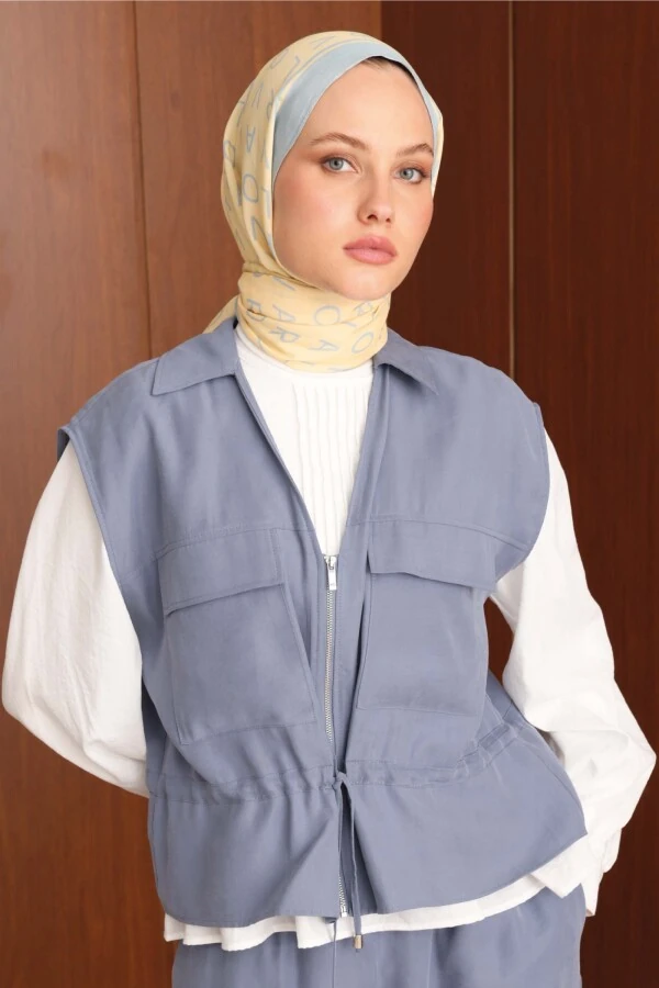 Küllü Sarı Floş Viskon Şal