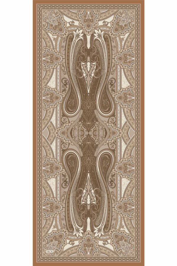 Retro Desen Şal / Karamel